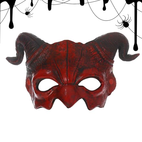 Mwqpgyh Kostüm Gesichtsbedeckung | Gruselige Cosplay Halbgesichtsmaske für Kostüm,Unheimliches Kostümzubehör Festmasken Kopfschmuck für Erwachsene Feier Karneval Maskerade Fest von Mwqpgyh