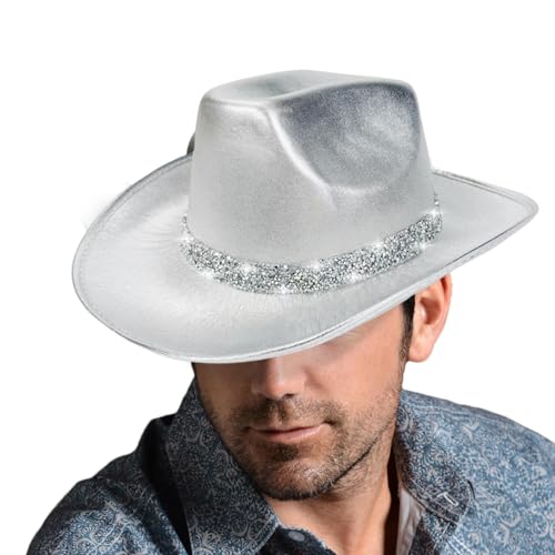 Mwqpgyh Western Cowgirl Hut, Western Cowboy Hut | Bling fühlte Glitzer Disco -Outfit Kostüm | Rollenspiel Stylish Cowgirl Hat Kostüm für Halloween, Rollenspiel, Performance, Bühne Mwqpgyh Western Cowgirl Hut, Western Cowboy Hut | Bling fühlte Glitzer Disco -Outfit Kostüm | Rollenspiel Stylish Cowgirl Hat Kostüm für Halloween, Rollenspiel, Performance, Bühne von Mwqpgyh