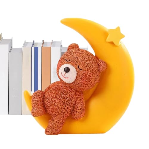Mwqpgyh - und Mondkuchentopper, Bär schlafen auf Mondkuchen Topper | Harz -Cartoon -Statue - Desktop Mondstatue -Orament für Babyparty, Harz -Figur -Kuchenation von Mwqpgyh