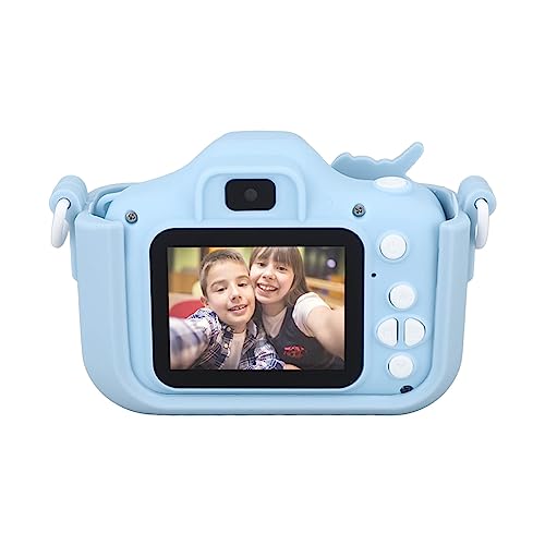 Mwrode 2,0-Zoll-IPS-Bildschirm, Dual-Kamera, 1080P-Videokamera-Spielzeug Mit 32G-Speicherkarte, Tragbare Digitalkamera Ohne Spiel Für Kleinkinder(Blau) von Mwrode