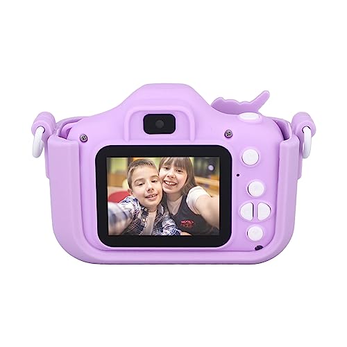 Mwrode 2,0-Zoll-IPS-Bildschirm, Dual-Kamera, 1080P-Videokamera-Spielzeug Mit 32G-Speicherkarte, Tragbare Digitalkamera Ohne Spiel Für Kleinkinder(Lila) von Mwrode