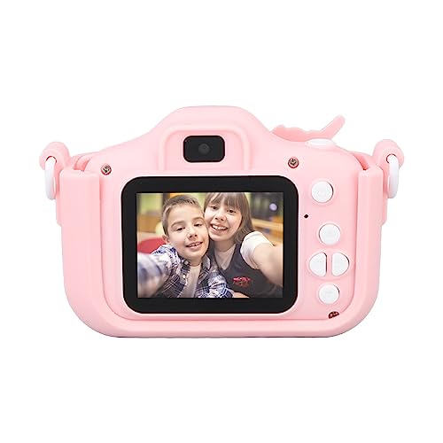 Mwrode 2,0-Zoll-IPS-Bildschirm, Dual-Kamera, 1080P-Videokamera-Spielzeug Mit 32G-Speicherkarte, Tragbare Digitalkamera Ohne Spiel Für Kleinkinder(Rosa) von Mwrode