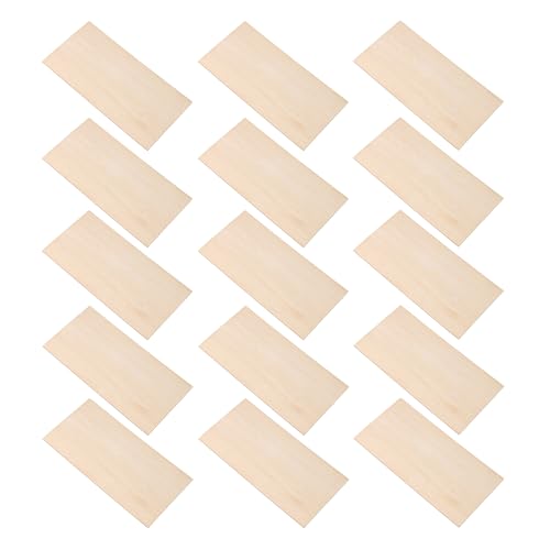 Mxfans 15 Stück unlackierte, quadratische Holzbretter für Modellschnitzerei, 20 x 10 x 0,2 cm Mxfans 15 Stück unlackierte, quadratische Holzbretter für Modellschnitzerei, 20 x 10 x 0,2 cm von Mxfans