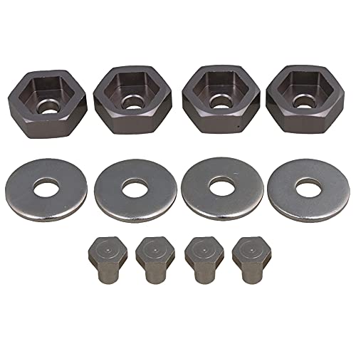 Mxfans 4 Stück 12 mm auf 17 mm RC1:10 Auto-Sechskant-Adapter, Upgrade-Teile N10237 Titan Mxfans 4 Stück 12 mm auf 17 mm RC1:10 Auto-Sechskant-Adapter, Upgrade-Teile N10237 Titan von Mxfans