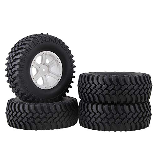 Mxfans 4 Stück 4,8 cm RC Kunststoff 6-Speichen Felgen & Gummireifen Reifen für RC 1:10 Crawler Auto Mxfans 4 Stück 4,8 cm RC Kunststoff 6-Speichen Felgen & Gummireifen Reifen für RC 1:10 Crawler Auto von Mxfans