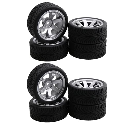 Mxfans 8 x RC1:10 On Road Car 6-Speichen Felge 1,2 cm & schwarze Gummireifen Mxfans 8 x RC1:10 On Road Car 6-Speichen Felge 1,2 cm & schwarze Gummireifen von Mxfans