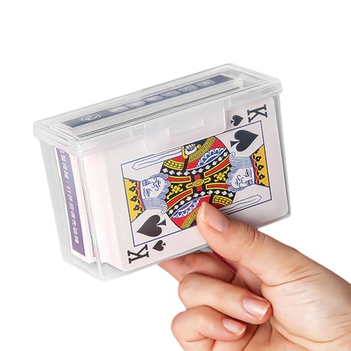 Mxming Leere Spielkarten-Aufbewahrungsbox, Kunststoff-Spielkartenetui, Halter, Trinkkartendeck-Organizer, Schnappverschluss, Kunststoff-Spielkartenetui von Mxming