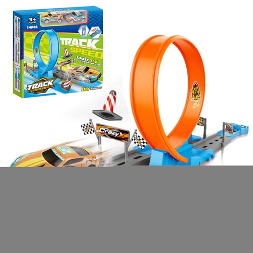 Mxshc Autorennbahn Set, Rennstrecke für und Kinder, Wandfahr-Kit mit 360° Drehung für Kleinkinder drinnen und draußen Geschenk Mxshc Autorennbahn Set, Rennstrecke für und Kinder, Wandfahr-Kit mit 360° Drehung für Kleinkinder drinnen und draußen Geschenk von Mxshc