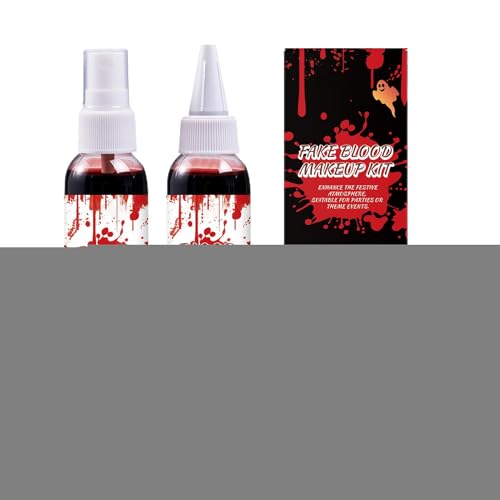 Mxshc Halloween Blut Make Up,Realistische Rote Falschblut Sprühflasche Mit Reinigungsseife | Kostümzubehör Für Fotos Rollenspiel Bühne Mxshc Halloween Blut Make Up,Realistische Rote Falschblut Sprühflasche Mit Reinigungsseife | Kostümzubehör Für Fotos Rollenspiel Bühne von Mxshc
