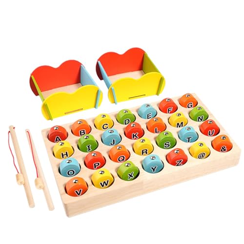 Mxshc Kinder Angelzeug, magnetisches Fischereispielzeug - Interaktives lustiges Alphabetfisch -Fangspielzeug | Entwicklungsvorschulbriefe Kognition, Kinder Lernen Spiele für, Mädchen im Alter von 3 von Mxshc