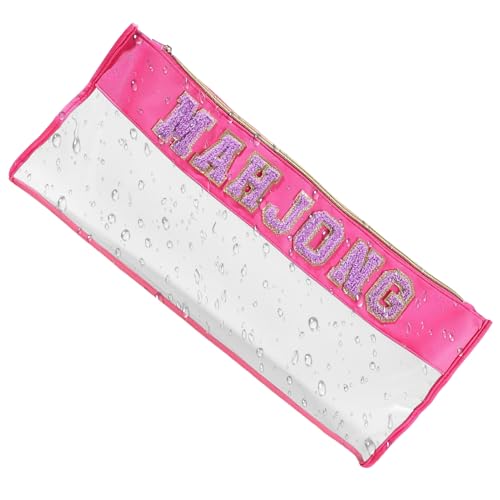 Mxshc Mahjong Aufbewahrungstasche - Wasserdichte Durchsichtige Tragetasche,Tragbar Aufbewahrung Für Alle Altersgruppen Familienabende Spieleabend Partys von Mxshc