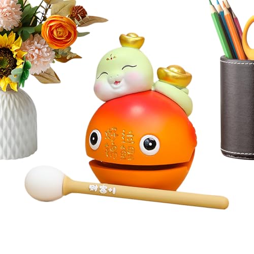 Mxshc Mokugyo Instrument, Fischtrommel, Musik Zen Drum, Neujahrsschlangenfisch Mokugyo Dekorative Percussion Instrument Desktop Orament für Schreibtischregal Wohnkultur von Mxshc