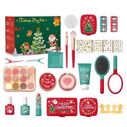 Mxshc Schmink-Set zum Spielen | Kinder Kosmetikset Weihnachten | Spiel Make Up Set für Kindergarten Mädchen 3-5 Jahre Geburtstagsfeier Mxshc Schmink-Set zum Spielen | Kinder Kosmetikset Weihnachten | Spiel Make Up Set für Kindergarten Mädchen 3-5 Jahre Geburtstagsfeier von Mxshc