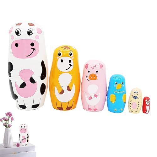 Mxshc Steckpuppen Für Kleinkinder,Holz 6 Schichten Bauernhoftier Russische Stacking Puppen | Partyzubehör Für Wohnung Studentenzimmer Schlafzimmer Klassenzimmer Wohnzimmer Büro Thanksgiving Festtage Mxshc Steckpuppen Für Kleinkinder,Holz 6 Schichten Bauernhoftier Russische Stacking Puppen | Partyzubehör Für Wohnung Studentenzimmer Schlafzimmer Klassenzimmer Wohnzimmer Büro Thanksgiving Festtage von Mxshc