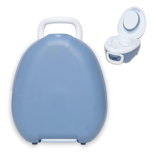 My Carry Potty - Blau Pastell Travel Töpfchen, preisgekrönter tragbarer Toilettensitz für Kleinkinder, den Kinder überall hin mitnehmen können von My Carry Potty
