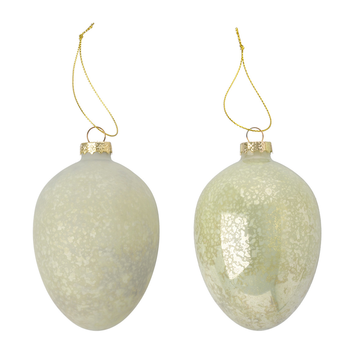 2 große Deko-Hänger Osterei aus Glas von My Home