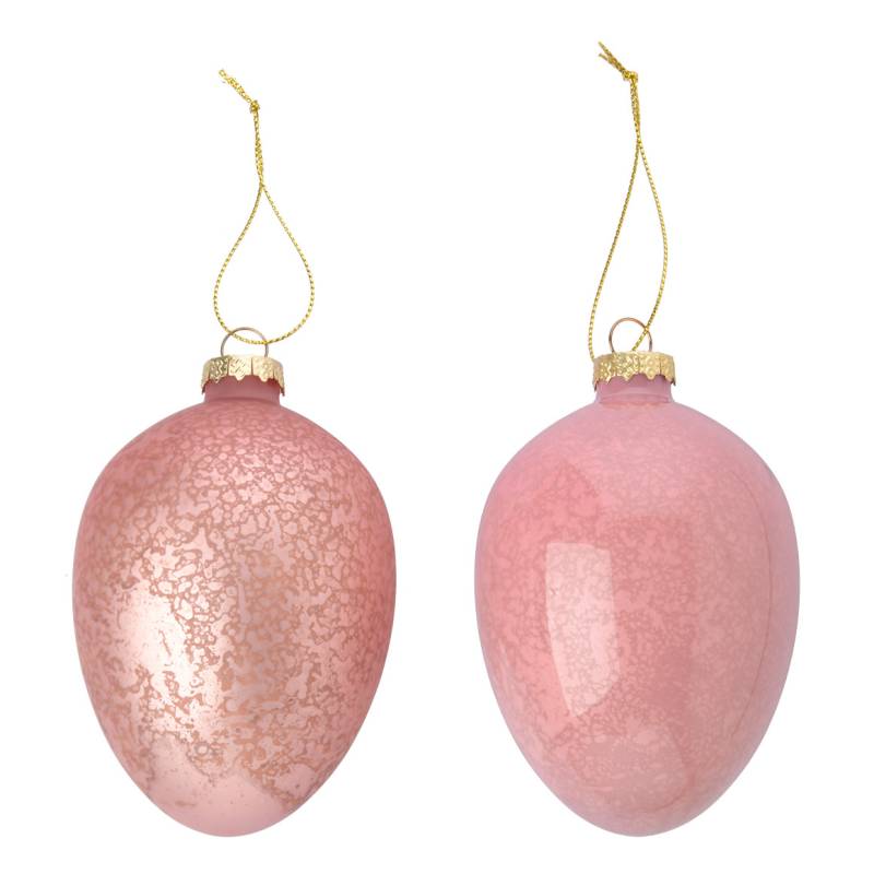 2 große Deko-Hänger Osterei aus Glas 2 große Deko-Hänger Osterei aus Glas von My Home