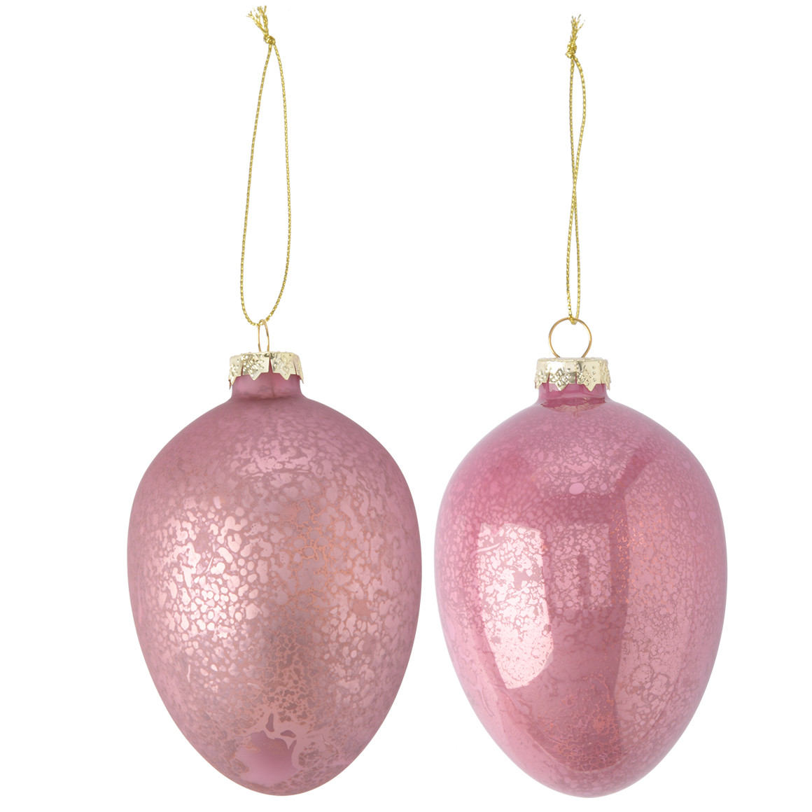 2 große Deko-Hänger Osterei aus Glas von My Home