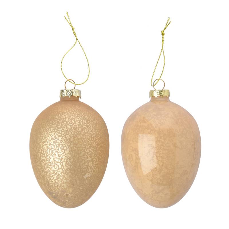 2 große Deko-Hänger Osterei aus Glas 2 große Deko-Hänger Osterei aus Glas von My Home