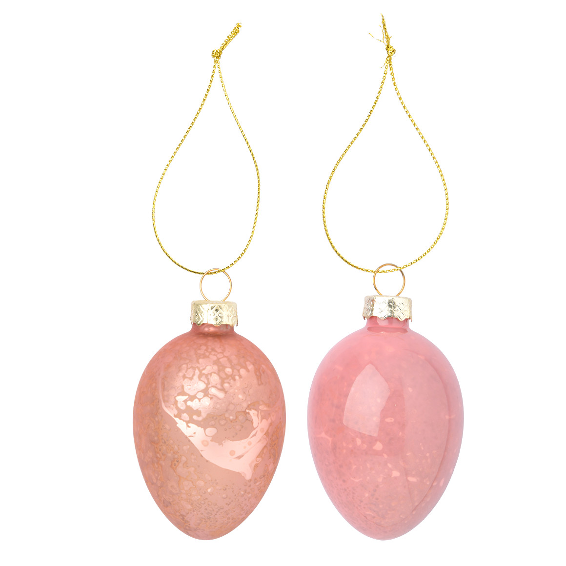 2 kleine Deko-Hänger Osterei aus Glas von My Home