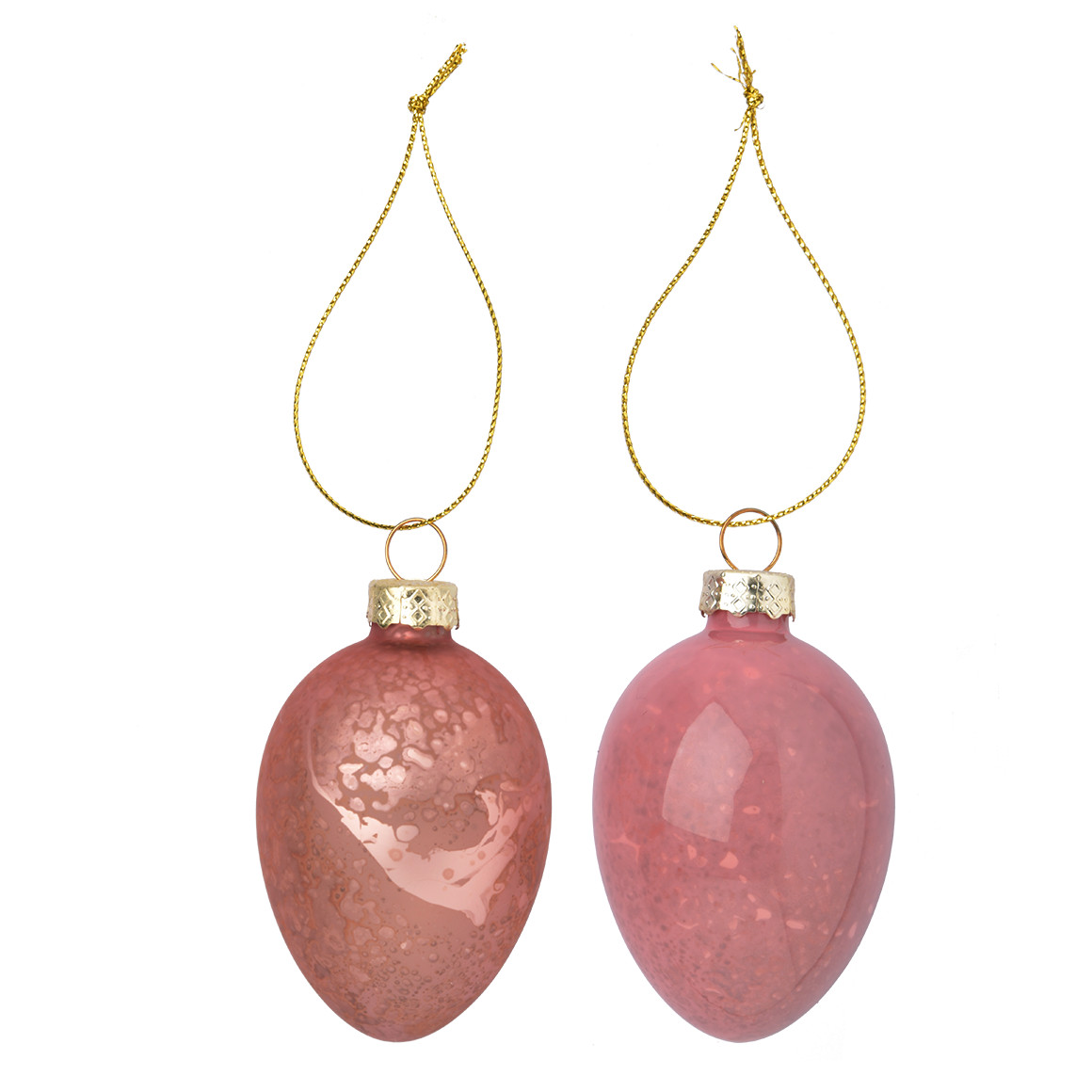 2 kleine Deko-Hänger Osterei aus Glas von My Home