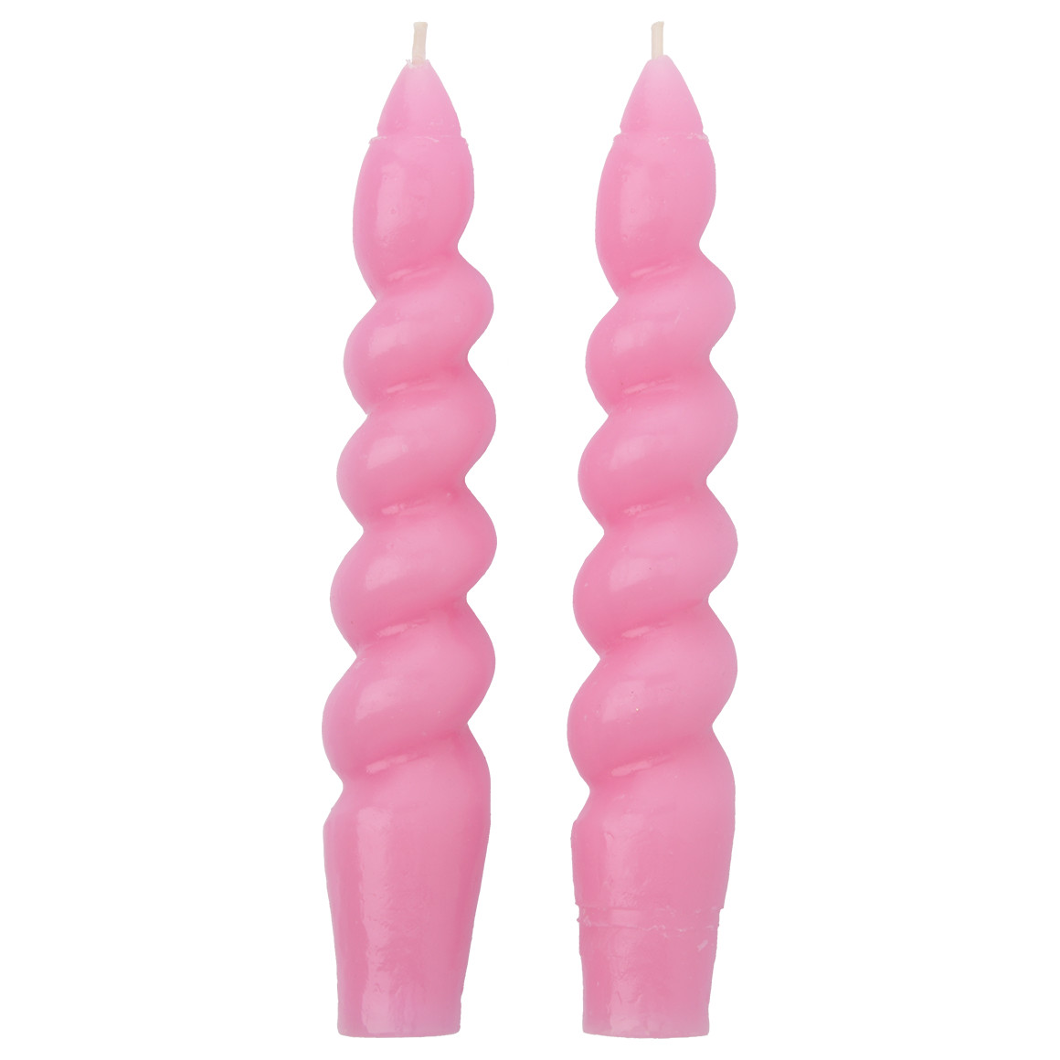 2 kleine Stabkerzen in gedrehter Optik von My Home