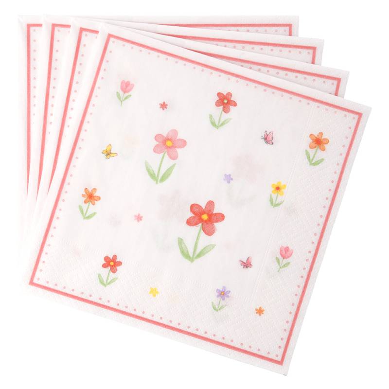 20 Servietten mit Blumen Dessin von My Home