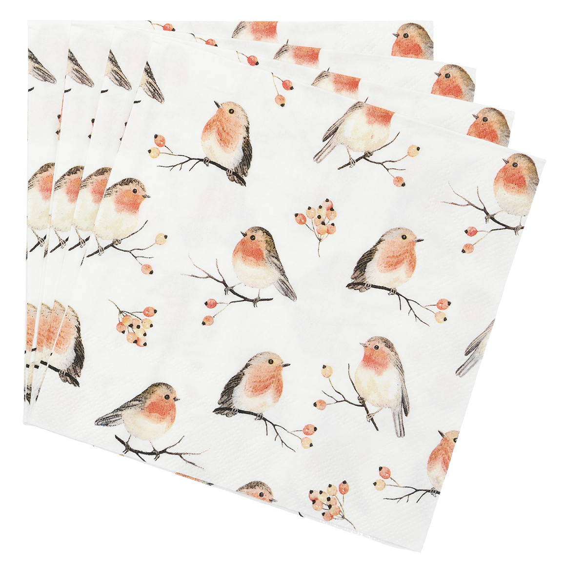 20 Servietten mit Rotkehlchen-Motiv 20 Servietten mit Rotkehlchen-Motiv von My Home
