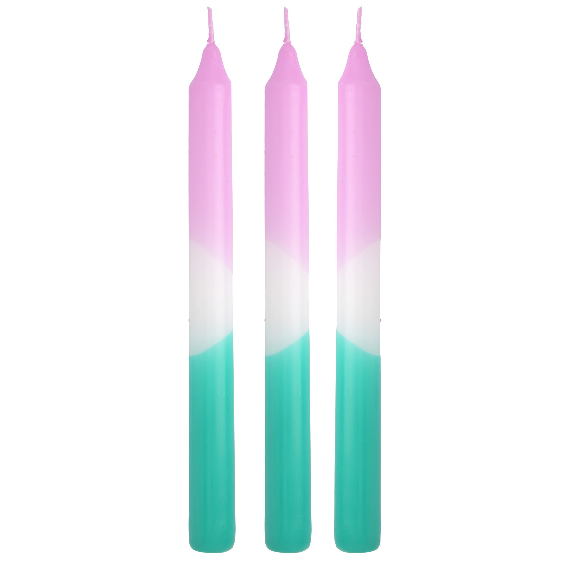 3 Stabkerzen in bunten Farben von My Home