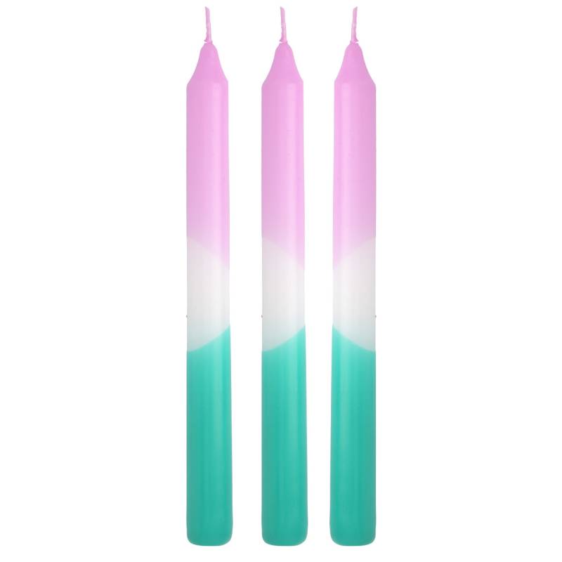3 Stabkerzen in bunten Farben von My Home