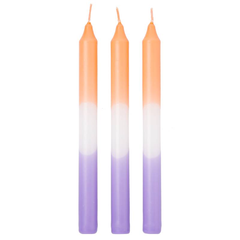 3 Stabkerzen mit  farbigem Muster von My Home