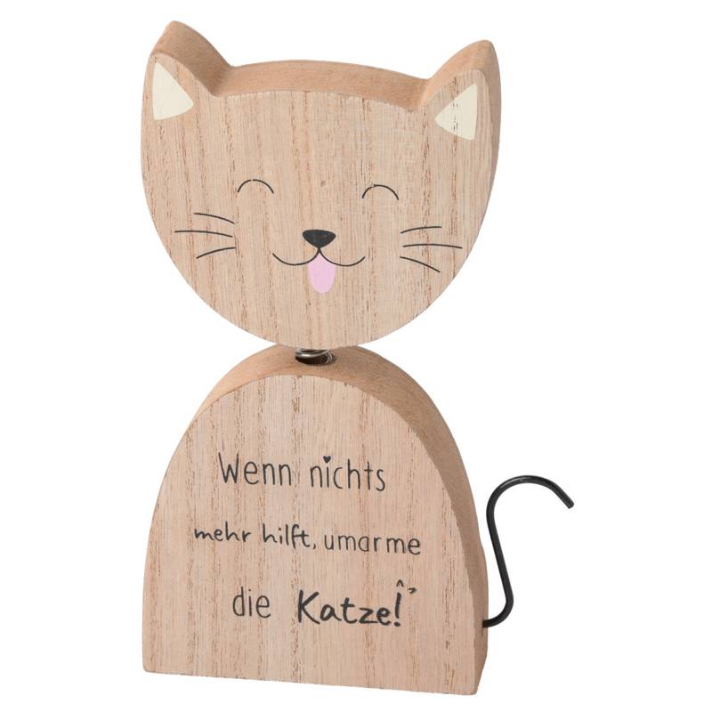 Deko-Aufsteller Katze mit Schriftzug von My Home
