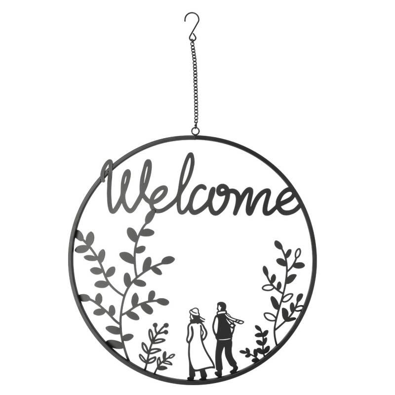 Deko-Metallhänger mit Welcome-Schriftzug von My Home
