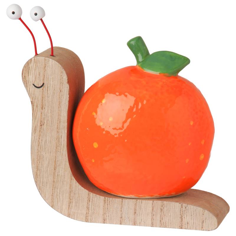 Deko-Schnecke mit Orange aus Keramik von My Home