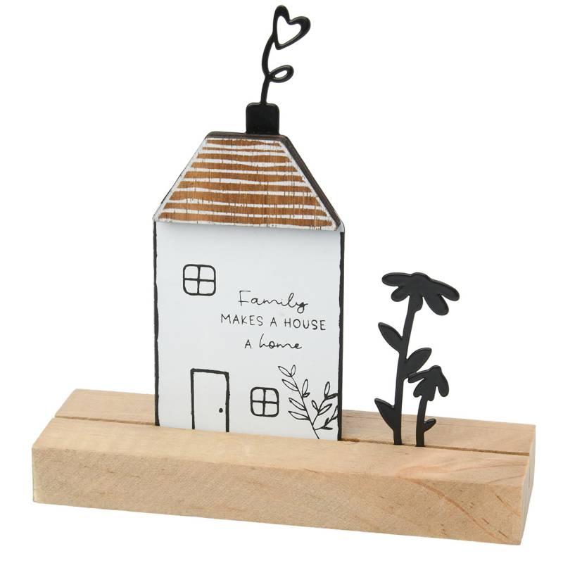 Dekoaufsteller Haus mit Holz-Sockel Dekoaufsteller Haus mit Holz-Sockel von My Home