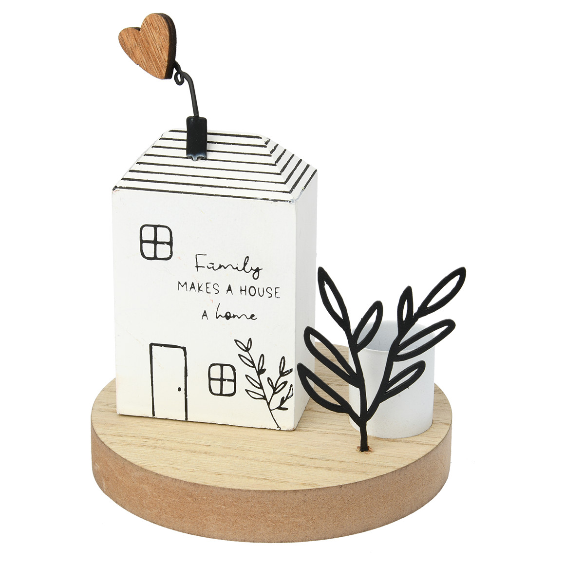 Kerzenhalter mit Deko-Haus Kerzenhalter mit Deko-Haus von My Home