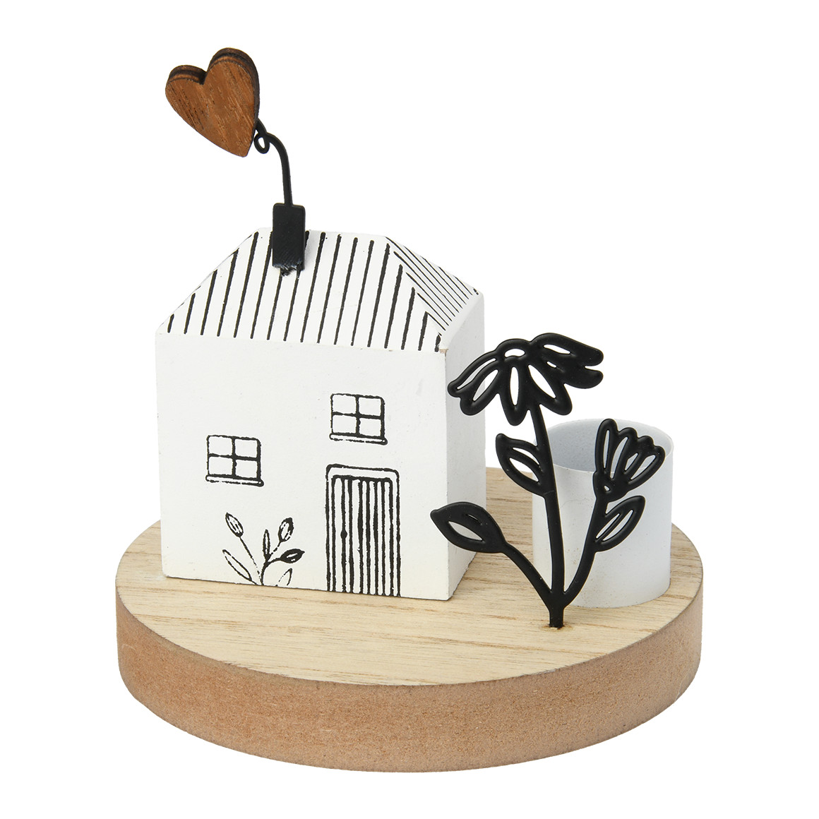 Kerzenhalter mit Deko-Haus Kerzenhalter mit Deko-Haus von My Home
