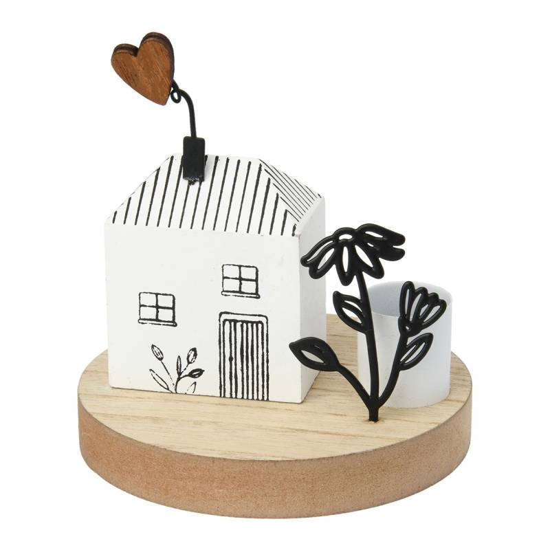 Kerzenhalter mit Deko-Haus Kerzenhalter mit Deko-Haus von My Home