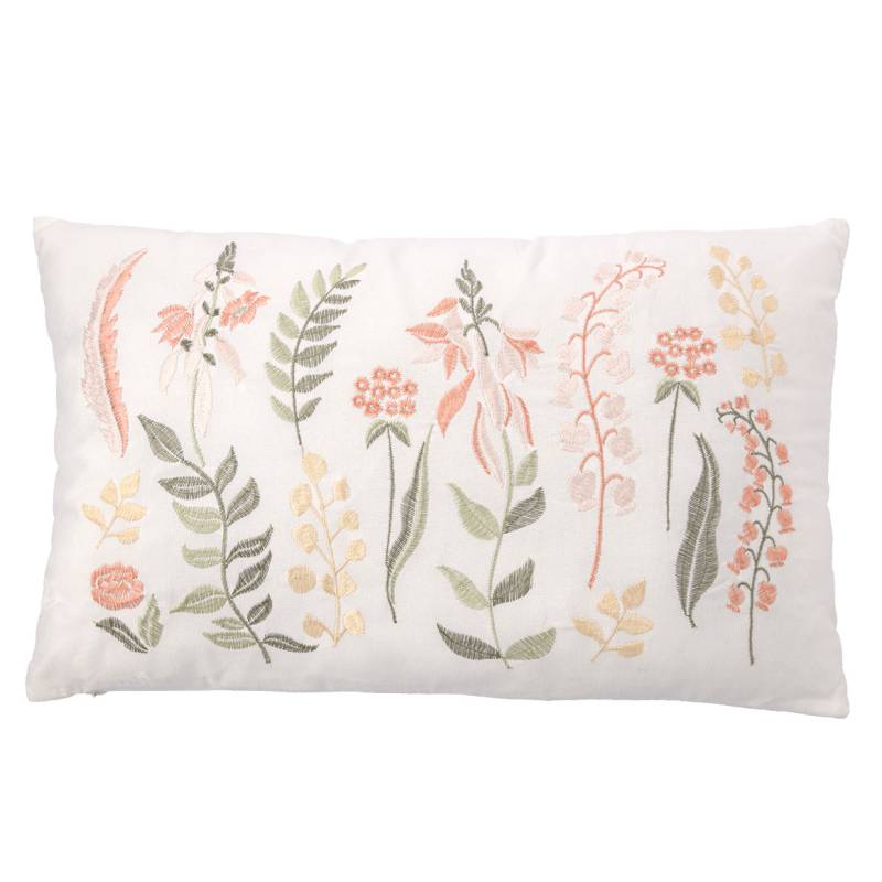 Kissen mit Blumen-Stickerei von My Home
