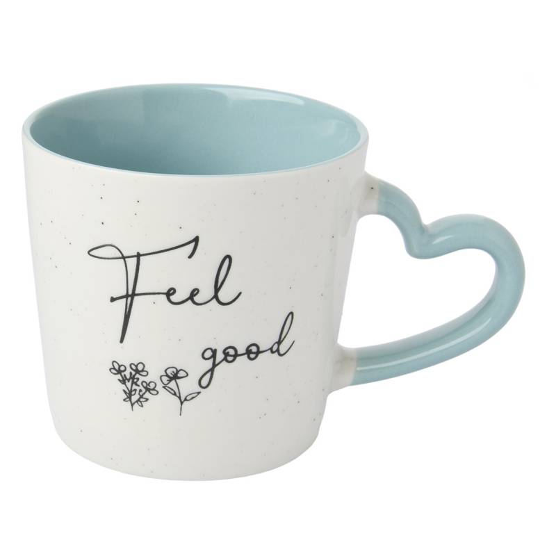 Tasse mit Herzhenkel und Schriftzug von My Home