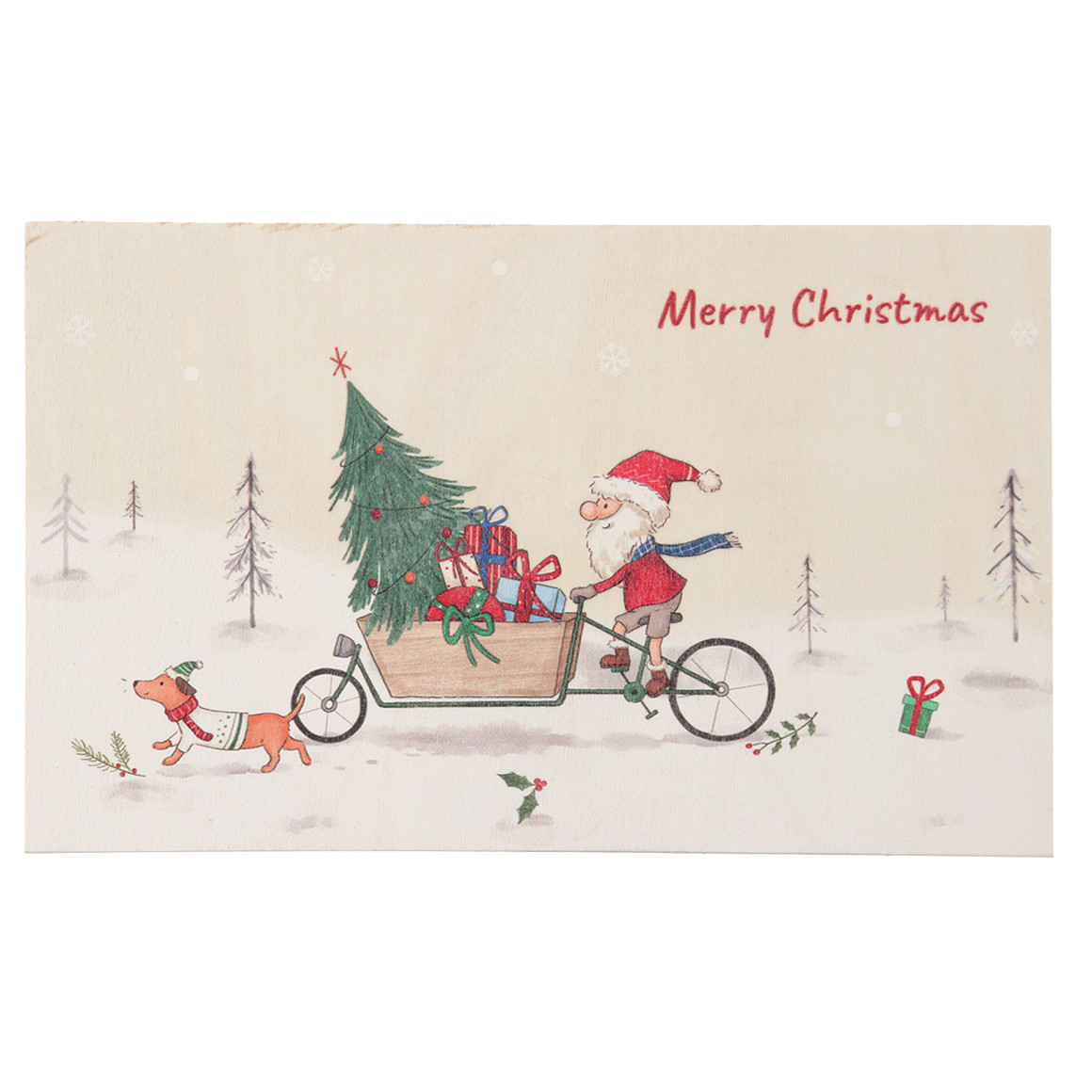 Weihnachts-Postkarte aus Holz Weihnachts-Postkarte aus Holz von My Home
