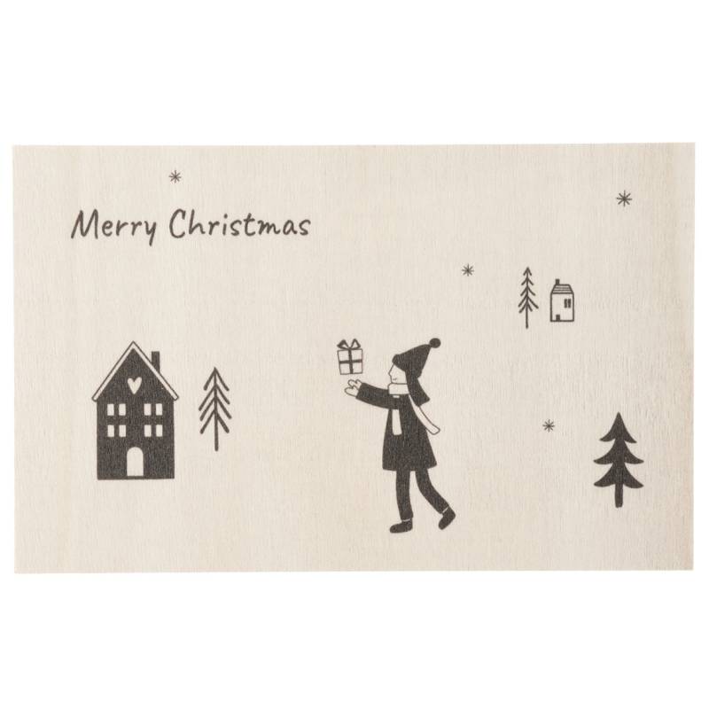 Weihnachts-Postkarte aus Holz Weihnachts-Postkarte aus Holz von My Home