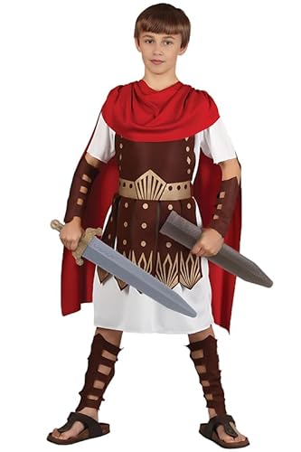 My Illusions Römisches Centurion-Kostüm und Schwert für Jungen, historischer Gladiatoren-Buchtag, Kostüm, Kinder, Halloween, Sparticus-Outfit (Größe M, 5–7 Jahre) von My Illusions