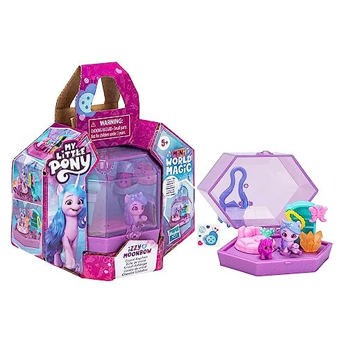 My Little Pony Mini World Magic – F5244 – Set Schlüsselanhänger aus Kristall + Figur 2,5 cm + Zubehör – Izzy Moonbow von My Little Pony