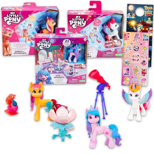 My Little Pony Spielfiguren-Set für Mädchen – Bündel mit 2 MLP Cutie Mark Magic-Puppen und Izzy Einhorn-Teeparty mit Zubehör, Aufklebern, mehr | My Little Pony Figur für Kinder My Little Pony Spielfiguren-Set für Mädchen – Bündel mit 2 MLP Cutie Mark Magic-Puppen und Izzy Einhorn-Teeparty mit Zubehör, Aufklebern, mehr | My Little Pony Figur für Kinder von My Little Pony