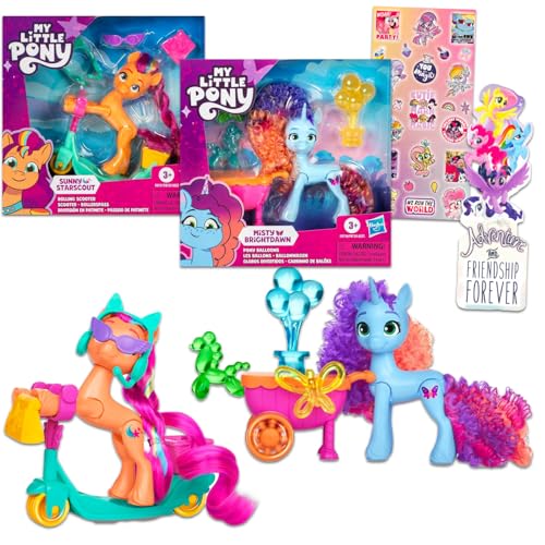 My Little Pony Spielfiguren-Set für Mädchen – Bündel mit 2 MLP-Puppen Misty Brightdawn und Sunny Starscout mit Zubehör, Aufklebern, mehr | My Little Pony Figur für Kinder My Little Pony Spielfiguren-Set für Mädchen – Bündel mit 2 MLP-Puppen Misty Brightdawn und Sunny Starscout mit Zubehör, Aufklebern, mehr | My Little Pony Figur für Kinder von My Little Pony