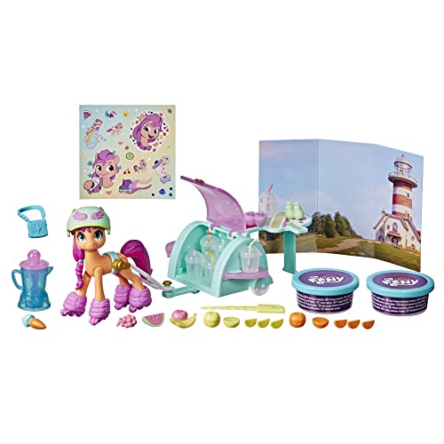 My Little Pony: A New Generation Smoothie Shop Sunny Starscout – Storyszenen-Spielzeug, 25 Accessoires und Ponyfigur, Multi von My Little Pony
