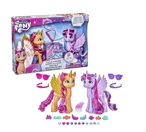 My Little Pony Figuren Eine Neue Generation – Sunny Starscout & Twilight Sparkle 15 cm - Enthält 26 Zubehörteile von My Little Pony