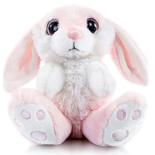 My OLi Kuscheltier Hase 20cm Plüsch Hase Stofftier Kuscheltiere Schlappohren Sitzend Kuschelhase Plüschtiere Für Mädchen Kinder Jungen-Rosa Farbe von My OLi