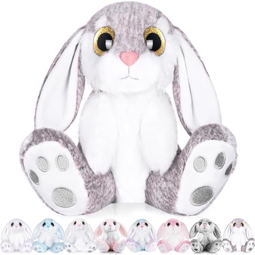 My OLi Kuscheltier Hase 20cm Plüsch Hase Stofftier Kuscheltiere Schlappohren Sitzend Kuschelhase Plüschtiere Für Mädchen Kinder Jungen Tie-Dye von My OLi